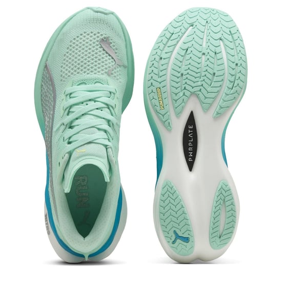 Women's Puma Nitro 3 Fade Road Running Shoes in Mint Melt - Image 3