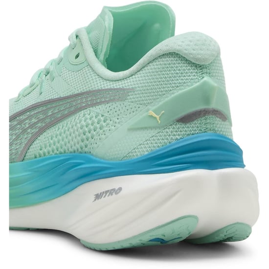 Women's Puma Nitro 3 Fade Road Running Shoes in Mint Melt - Image 5