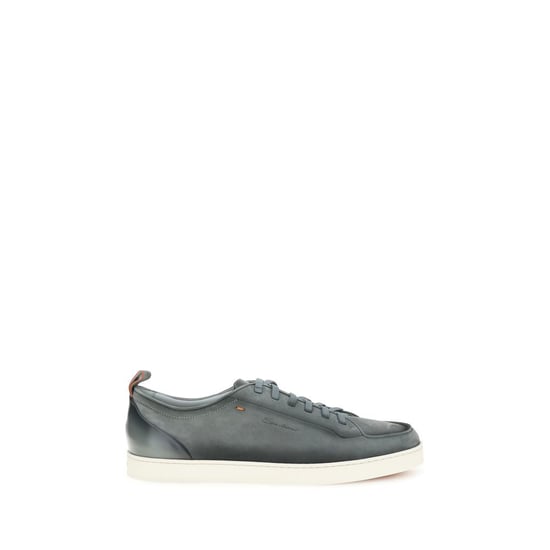 Santoni Grijze Kalfsleren Bos Taurus Lage Sneakers - Image 1