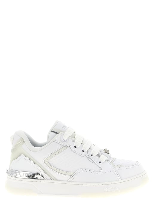 Versace Witte Kalfsleren Lage Sneakers - Image 1