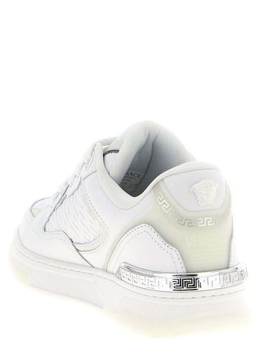 Versace Witte Kalfsleren Lage Sneakers - Image 3