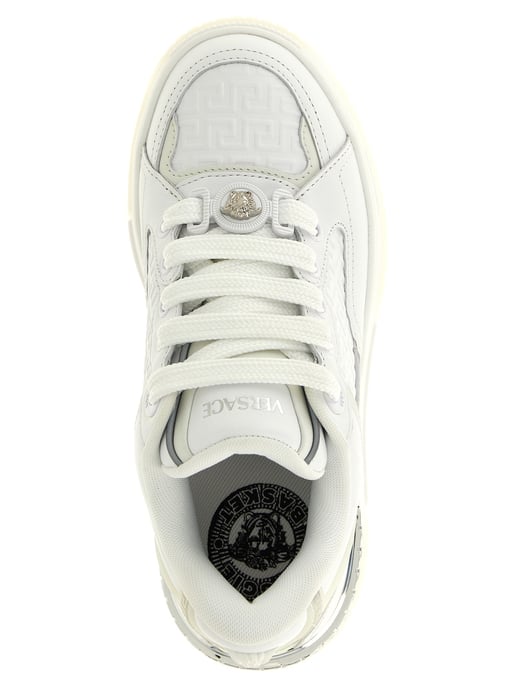 Versace Witte Kalfsleren Lage Sneakers - Image 4