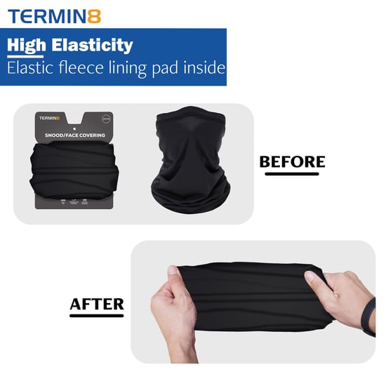 Termin8 Unisex Winter Snood - Black - Image 4