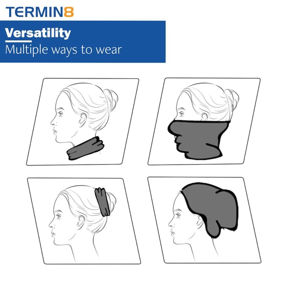 Termin8 Unisex Winter Snood - Black - Image 5