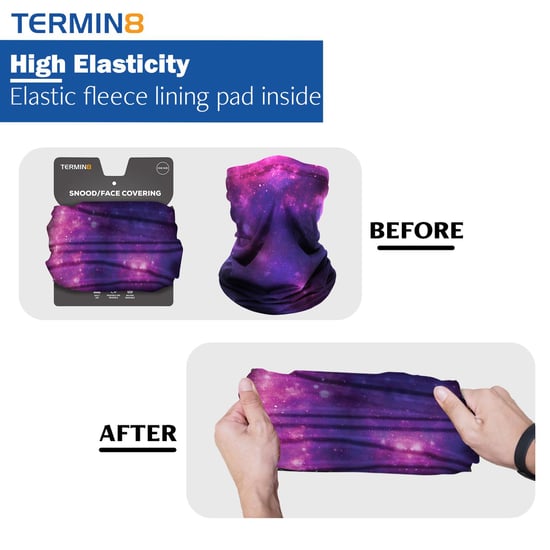 Termin8 Unisex Winter Pink Galaxy Snood - Image 4