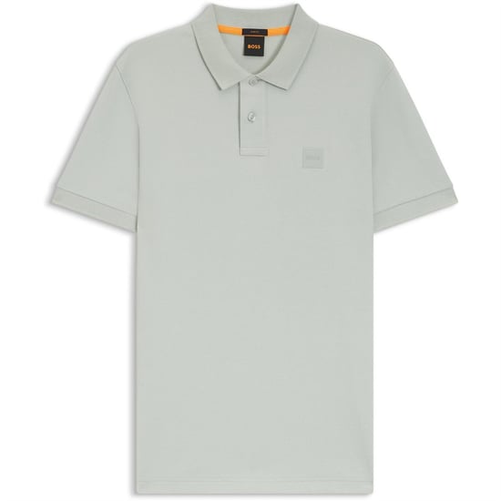 Men's Boss Passenger Short Sleeve Polo Shirt in Silver - Image 1