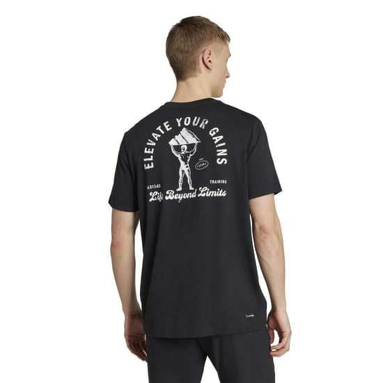 Men's adidas M Vntg G T-Shirt in Black - Image 3