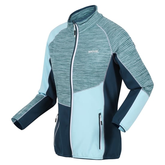 Women's Regatta Yare vii Stripe Patterned Softshell Jacket in Glfstr/SeaHz - Image 3