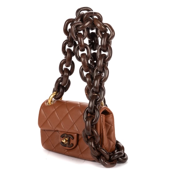 2023 Mini Wenge Wood Flap Bag Mini schoudertas - Image 2