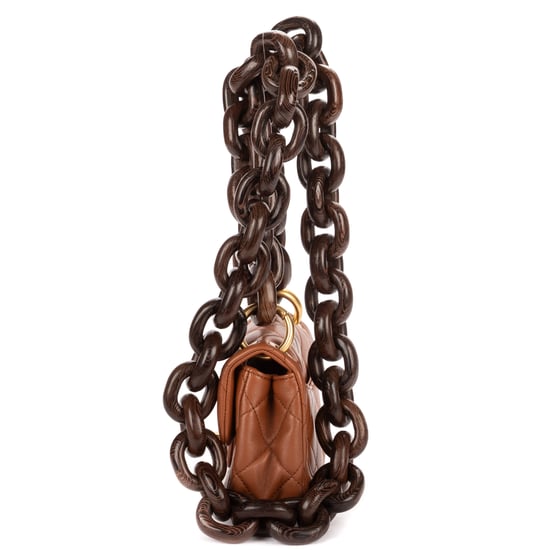 2023 Mini Wenge Wood Flap Bag Mini schoudertas - Image 3