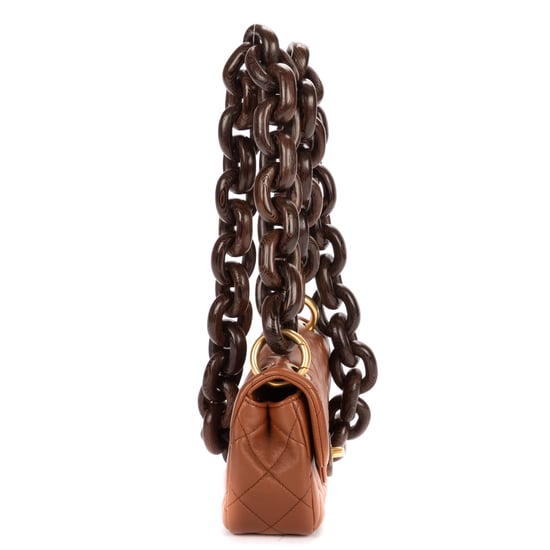 2023 Mini Wenge Wood Flap Bag Mini schoudertas - Image 4