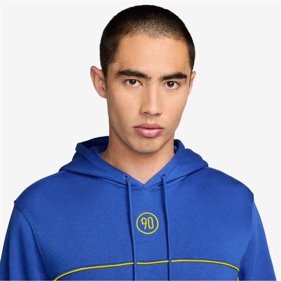 Men's Nike T90 Hooded Neck Long Sleeve Sweatshirt in Game Royal - Image 3