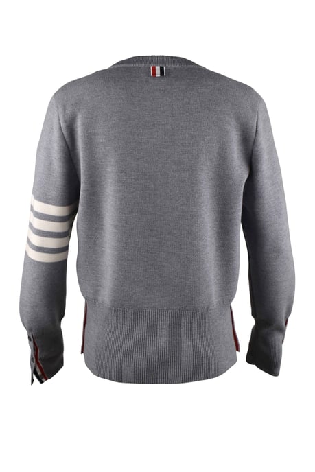 Thom Browne Tröja med milanostickning Grå - Image 3