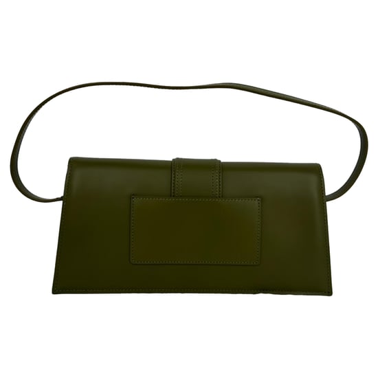 Jacquemus The Long Bambino Flap Shoulder Bag in Olive Calf Leather - Image 3