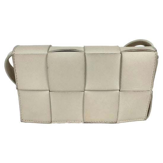 Bottega Veneta Maxi Intreccio De Riem Cassette Tas in Wit Nappa Leer - Image 1