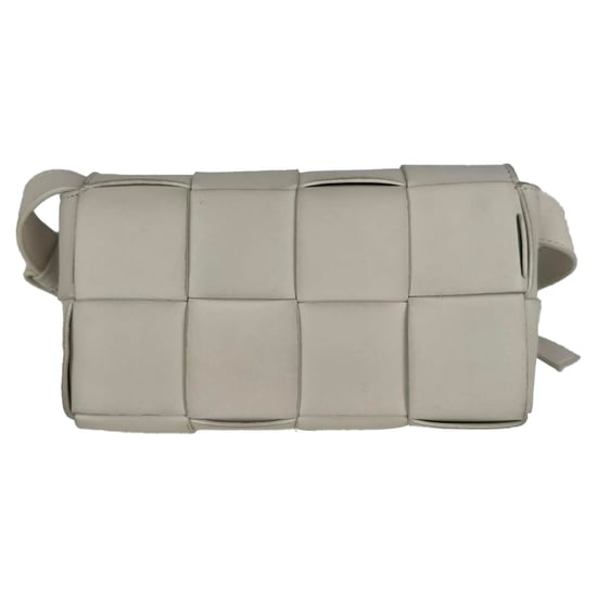 Bottega Veneta Maxi Intreccio De Riem Cassette Tas in Wit Nappa Leer - Image 3