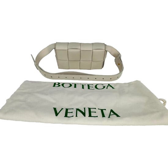 Bottega Veneta Maxi Intreccio De Riem Cassette Tas in Wit Nappa Leer - Image 5