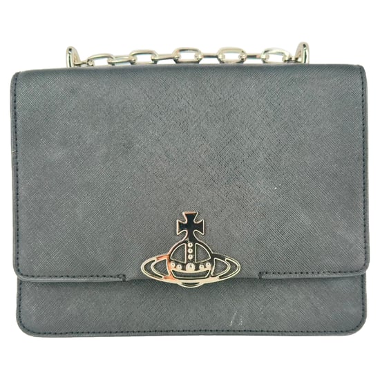 Vivienne Westwood Debbie Shoulder Bag in Black Leather - Image 4