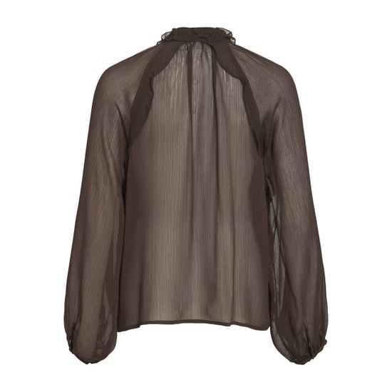 Vila vitiro v-neck l/s flounce top/bfs 14116881 coffee bean - Image 4