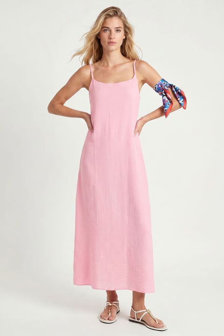Katoenen Poplin Midi Slipdress - Image 1