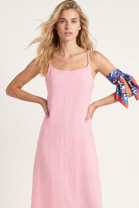 Katoenen Poplin Midi Slipdress - Image 4
