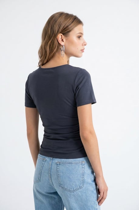 Women's Slim Fit Boat Neck T-Shirt - Image 5