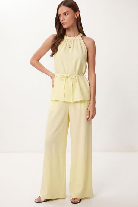 High Waist Halter Neck Two-Piece Coordinated Set - Image 1