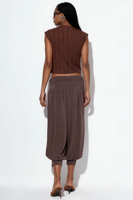 Women's Modal Polyester Capri Salwar Trousers - Image 3