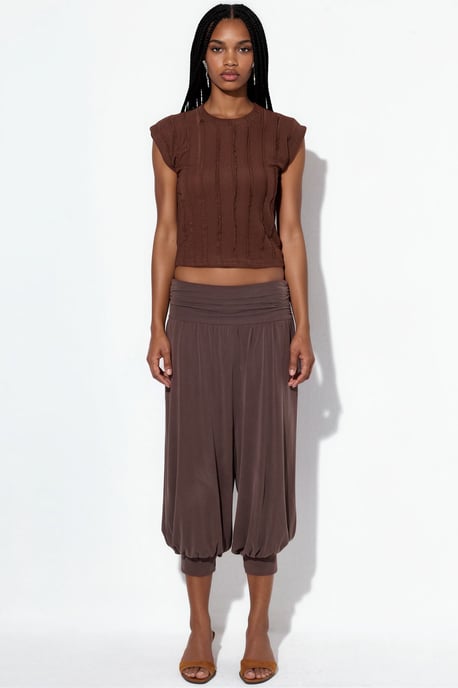 Women's Modal Polyester Capri Salwar Trousers - Image 5