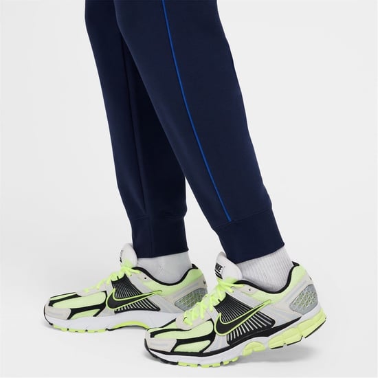 Men's Nike NSW SW AIR CARGO PANT FLC BB in Navy/Volt - Image 5