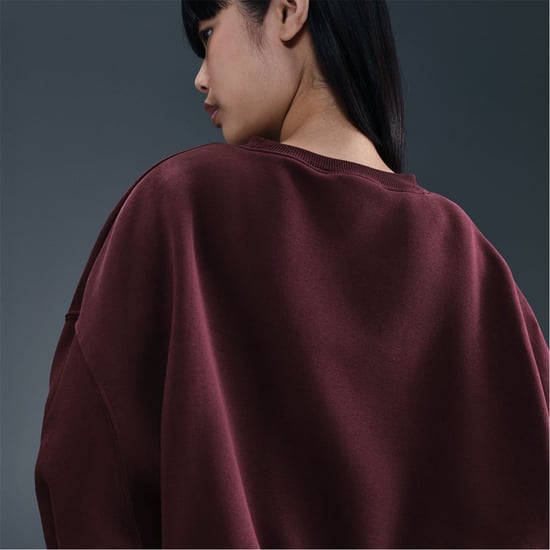 Women's Nike Sportswear Phoenix Fleece Over Oversized Crewneck Sweatshirt in Burgundy Crush - Image 5