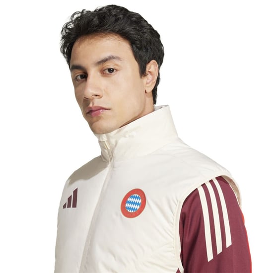 Men's adidas Bayern Munich Winterised Vest 24 25 in Linen S17 - Image 3