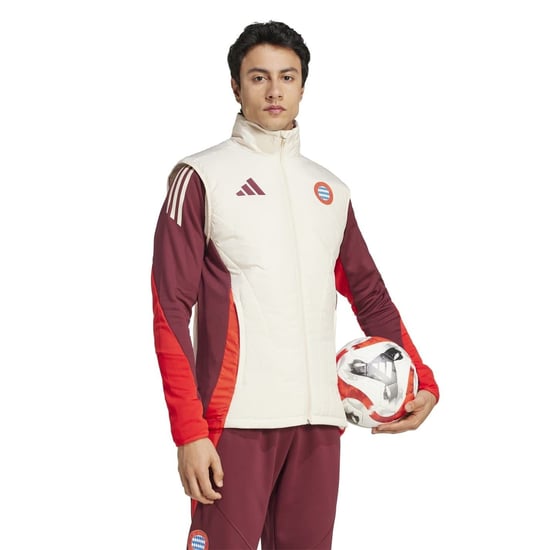 Men's adidas Bayern Munich Winterised Vest 24 25 in Linen S17 - Image 4