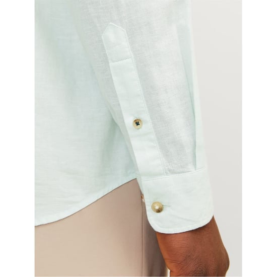 Men's Jack and Jones Regular Fit Long Sleeve Shirt in Soothing Sea - Image 4