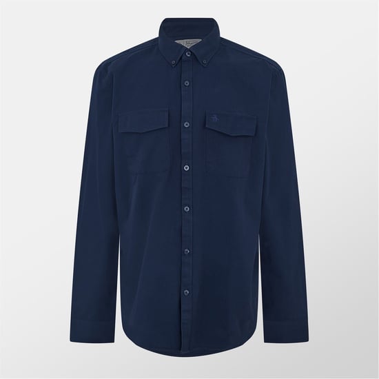 Men's Original Penguin Regular Fit Long Sleeve Shirt in Yale - Image 1