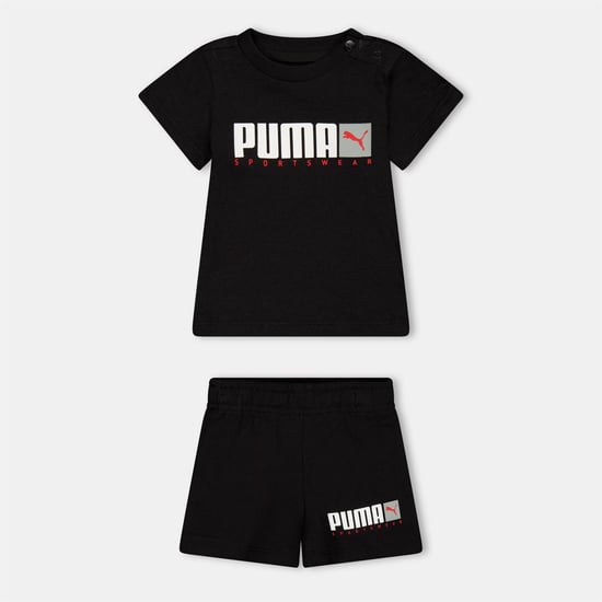 Boys Puma Kids Graphic T Shirt in Puma Black - Image 1