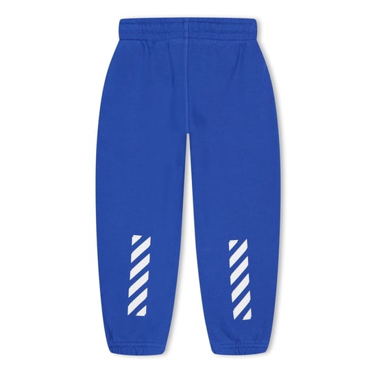 Boys Off White Fleece Regular Fit Joggers in Blue - Image 2