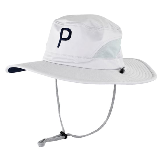 Puma Aussie P Light Grey Golf Bucket Hat - Image 1