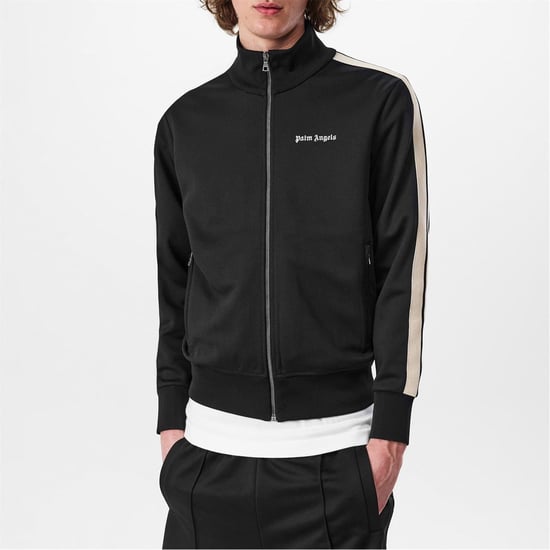 Men's Palm Angels Classic Tracksuit Jacket in Black - Image 3