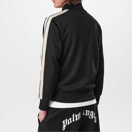 Men's Palm Angels Classic Tracksuit Jacket in Black - Image 4