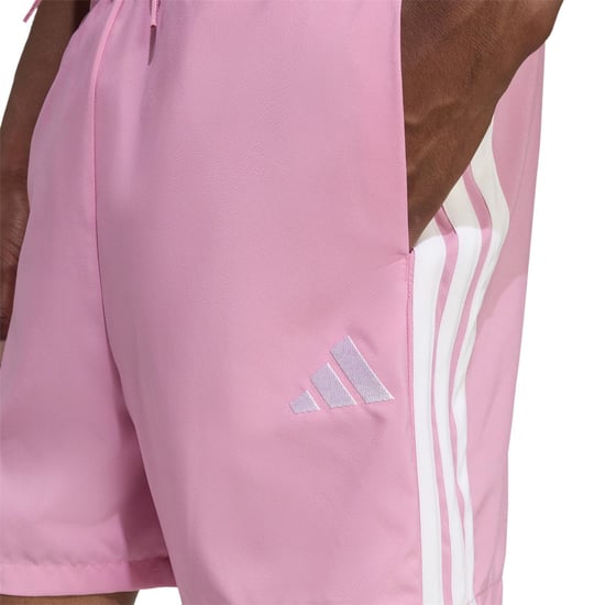 Men's adidas Essentials 3 Stripes Shorts in Tropic Bloom - Image 4