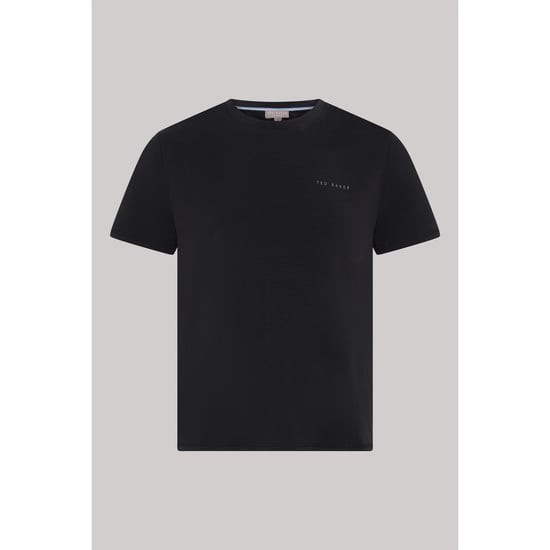 Men's Ted Baker Solid Patterned Short Sleeve Pyjama Set in Black - Image 2