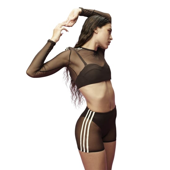 Women's adidas Originals Ivy Park Illusion Long Sleeve Swim Top in Brown - Image 4