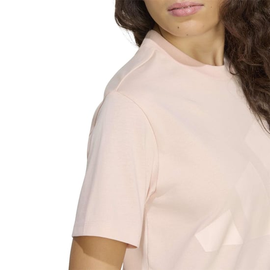 Women's adidas W Bl Sj T-Shirt in Blush Pink/Pink - Image 5