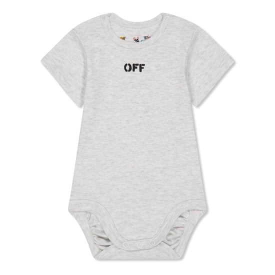 Girls Off White 3 Pack Lettering Crew Neck Bodysuit in Multicolor - Image 2