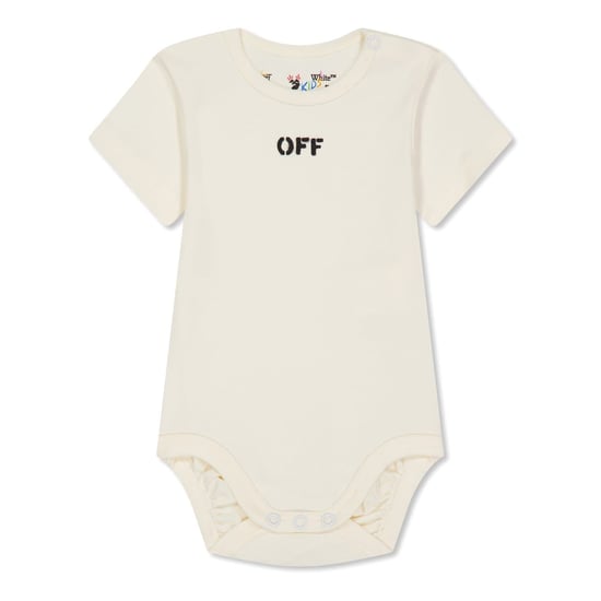 Girls Off White 3 Pack Lettering Crew Neck Bodysuit in Multicolor - Image 3