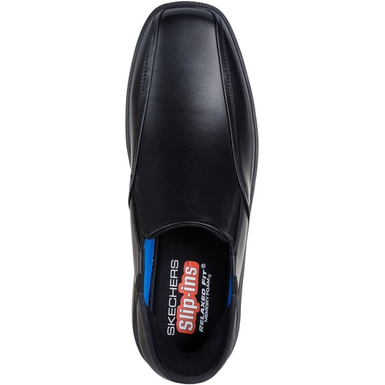Skechers Caswell Frantone Läder Svarta Slip-On Skor För Män - Image 3