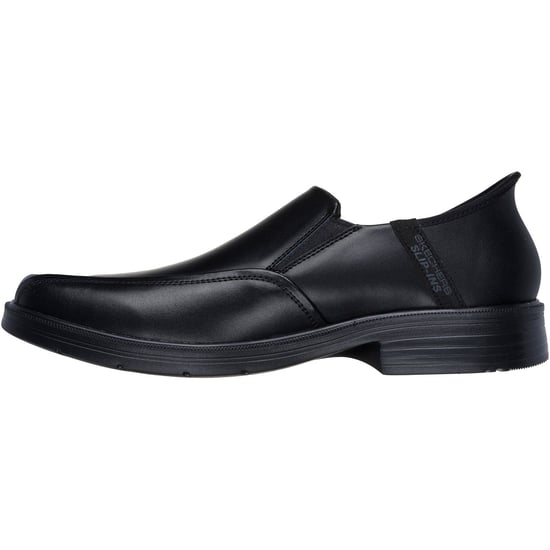 Skechers Caswell Frantone Läder Svarta Slip-On Skor För Män - Image 4