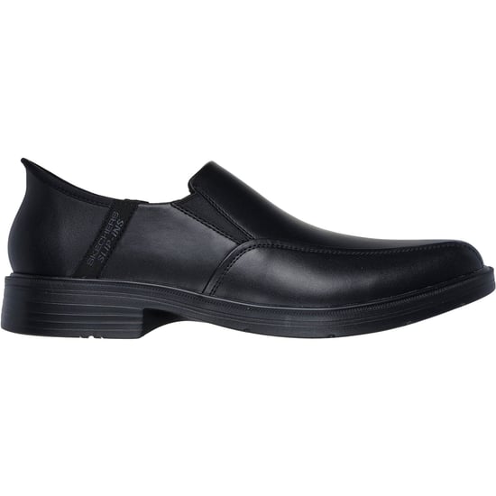 Skechers Caswell Frantone Läder Svarta Slip-On Skor För Män - Image 5