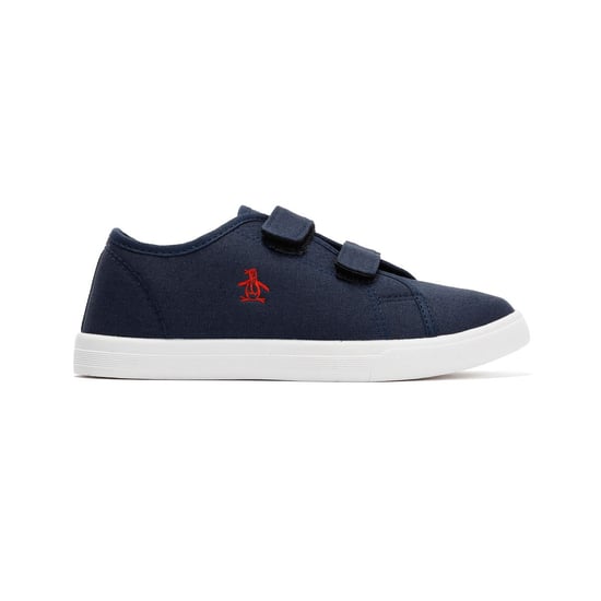 Penguin Junior Sparton Hook and loop Navy/Red Trainers - Image 5